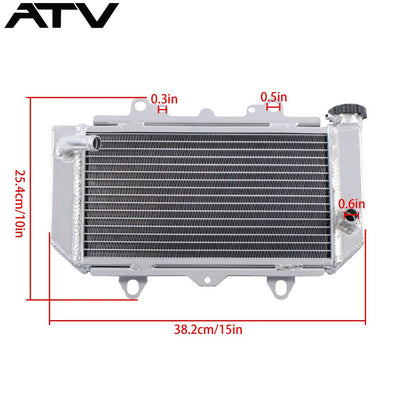 Solidspare 2-Row All Aluminum Cooing Radiator For Yamaha YFZ450 2004 2005 2006 2007 2008