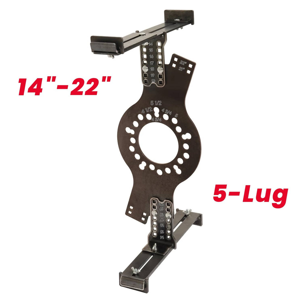 Solid Spare 14"-22" Wheel Fitment Simulator Tool Tire Test Size For Measuring Mockup 5-Lug