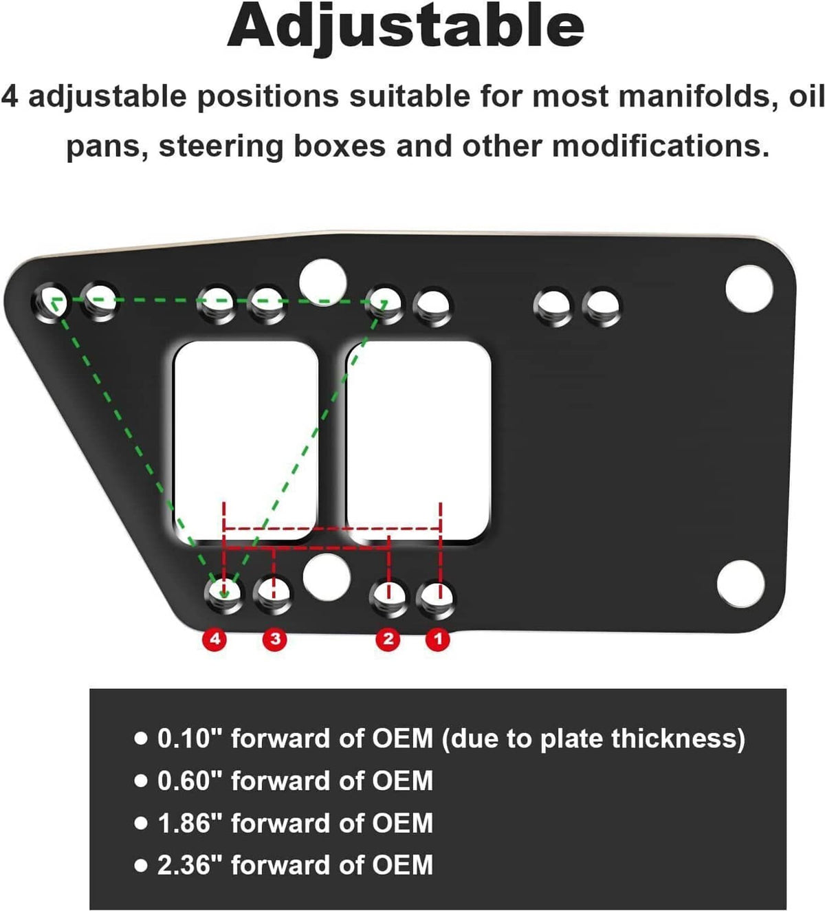 Solidspare LS Engine Mount Sturdy Swap Motor Conversion Plate Kits for Car LS1 LS2 LS3 LS6