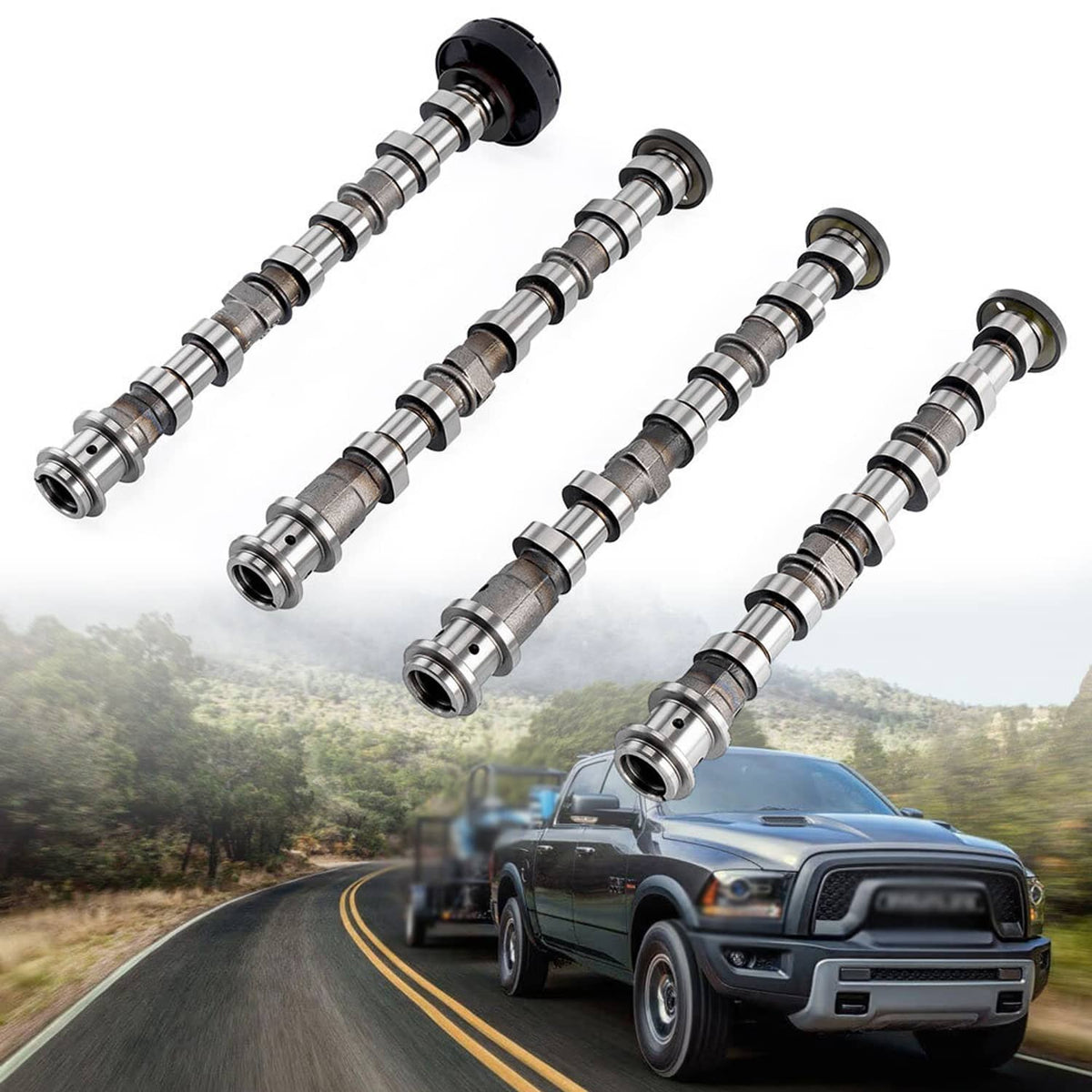 Solidspare 4x Intake Exhaust Camshaft Left & Right For 2011-2018 Chrysler Dodge Jeep 3.6L