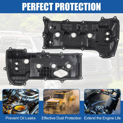 Solidspare 2Pcs Valve Covers For 2013-2016 Ford F-150 2015-17 Ford Expedition 3.5L Turbo