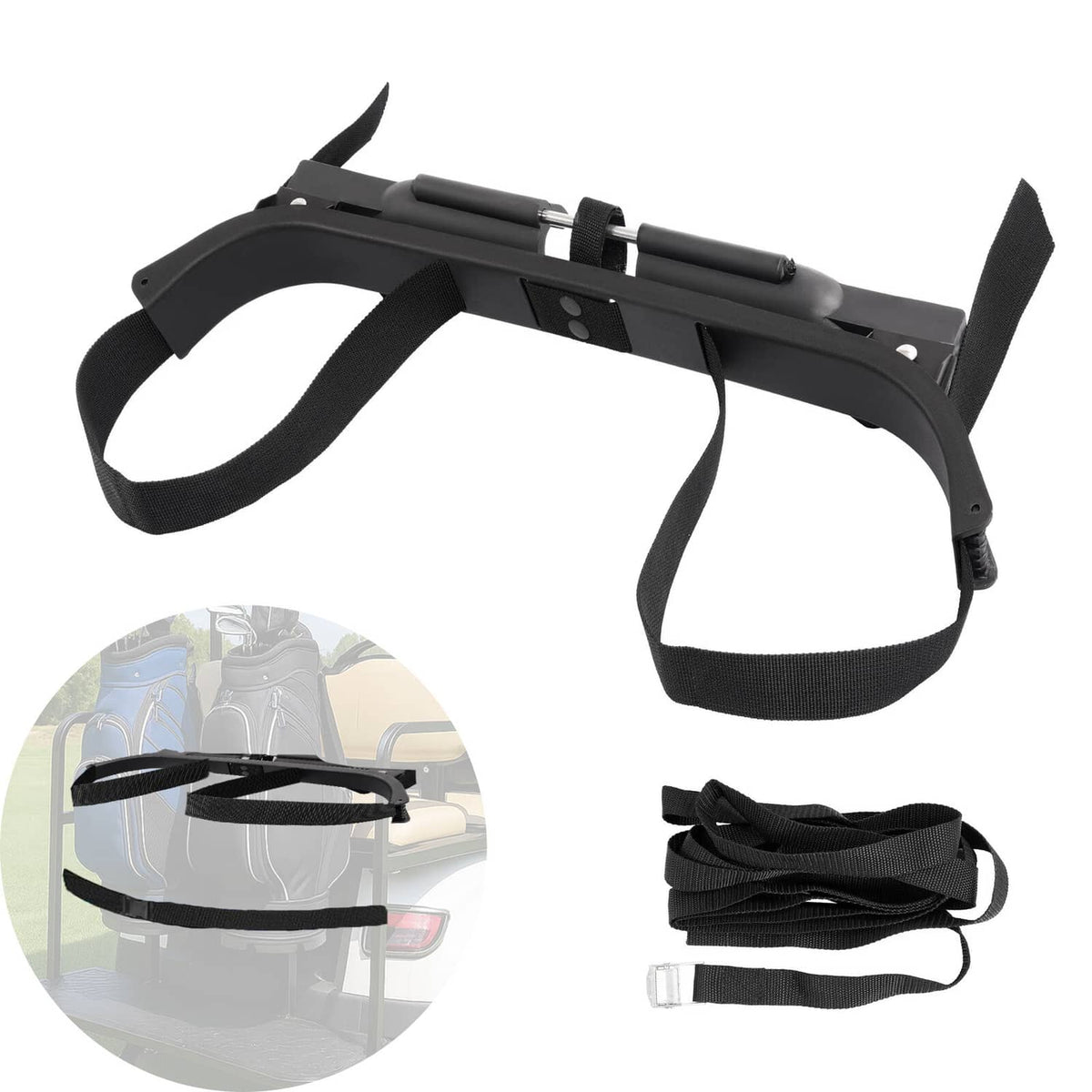 Solidspare For Icon EV Golf Cart Rear Grab Bar NEW Textured Rear Seat Grab Bag Holder