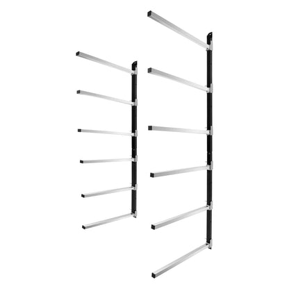 Solid Spare Wall Mounting Bumper Stand - Auto Body Paint Stand Rack w/ 6 Removable Arms