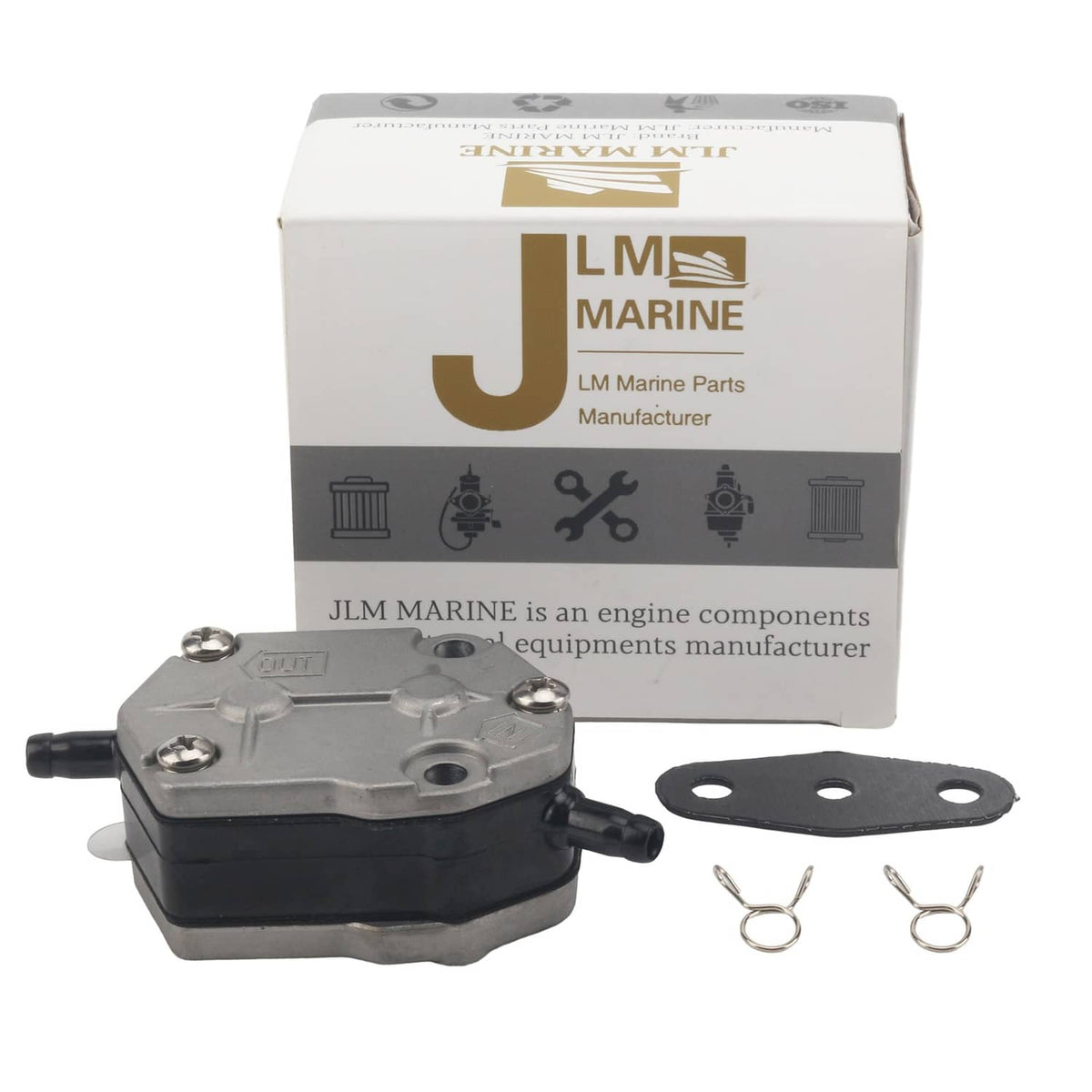 Solid Spare Fuel Pump for Yamaha 25HP 30HP 40HP 50HP 55HP 60HP 75HP 90HP 2-Stroke Outboards