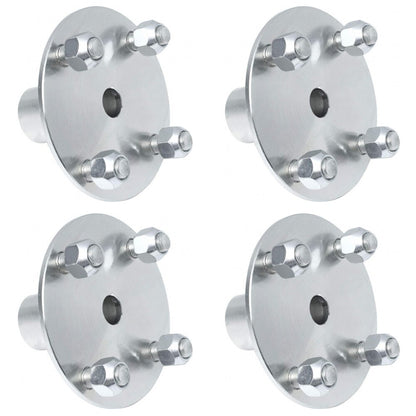 (4) 4" x 4" Live Axle Hub 1" to 3/4" Step-Down for Go Kart Cart ATV Quad Trailer