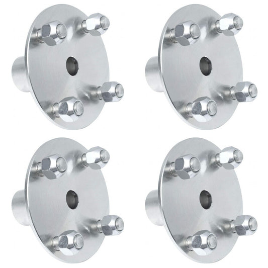Solid Spare (4) 4" x 4" Live Axle Hub 1" to 3/4" Step-Down for Go Kart Cart ATV Quad Trailer