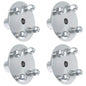 (4) 4" x 4" Live Axle Hub 1" to 3/4" Step-Down for Go Kart Cart ATV Quad Trailer