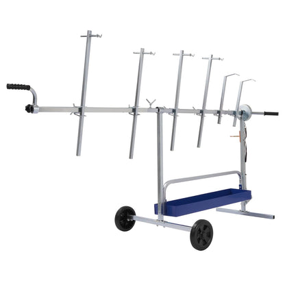 Solid Spare Painting Repair Rack 360° Rotating Paint Stand For Auto Body Door Bumper Hood