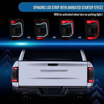 Solidspare 2x LED Tail Light For 2009-2018 Dodge Ram 1500 2500 3500 Rear Light Smoke Len