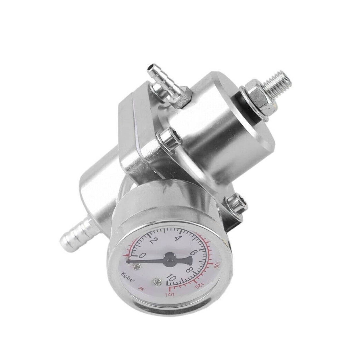 Solidspare New Adjustable Fuel Pressure Regulator Kit w/0-140 Psi Gage & Hose Universal