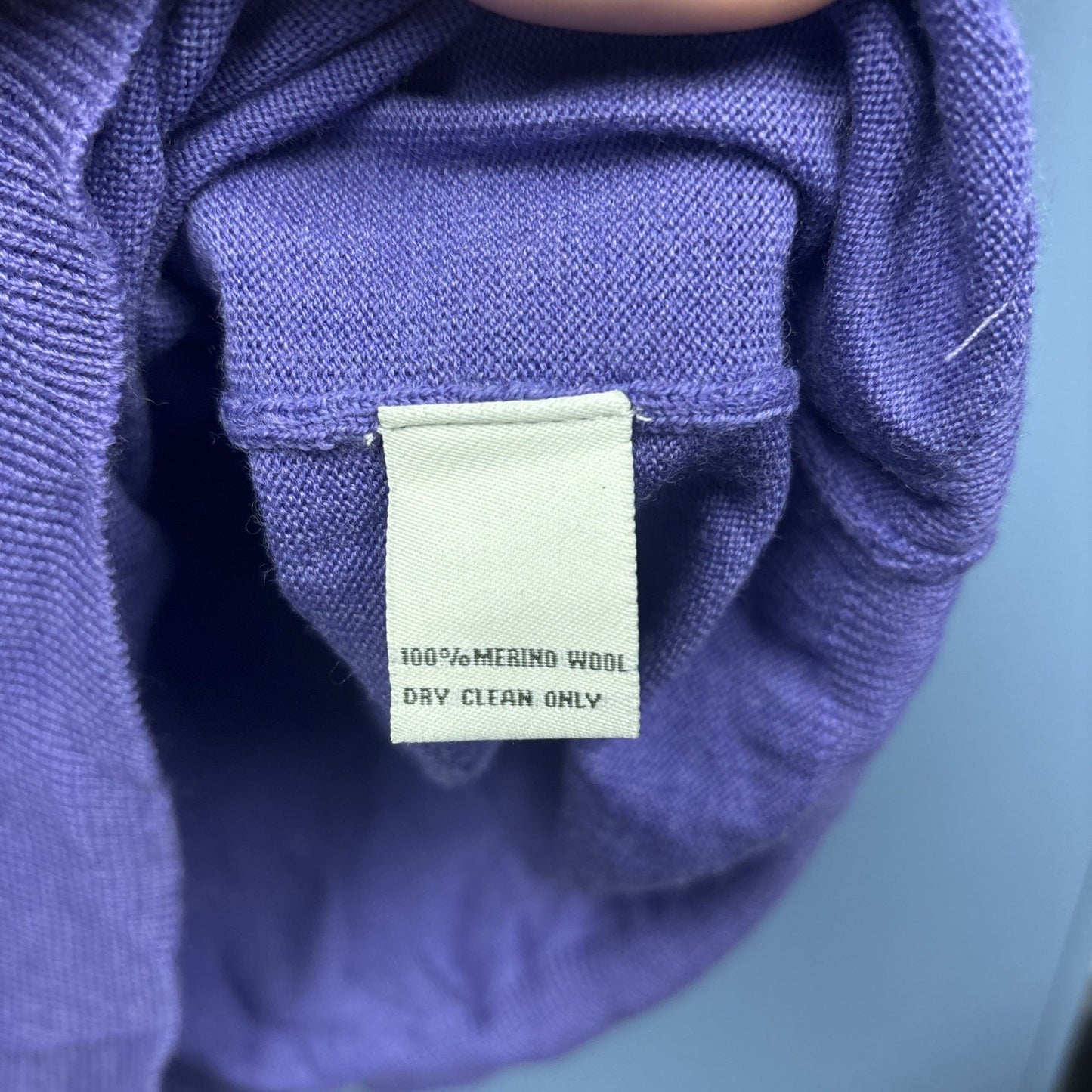 Men's L Donald Ross Sleeveless 1/4 Zip Vest Outerwear - Plum - 100 % Merino Wool