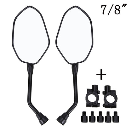 Solidspare ATV Rear Side View Mirrors w/ 7/8" Handlebar For Can-Am DS250 Polaris Sportsman