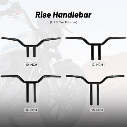 Solidspare 16'' Rise MX-T Bars Handlebar Fit For 1996-UP Harley Dyna Sportster 1200 Softail