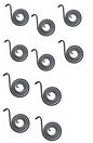 (10) Universal Spiral Torsion Springs for Buyers 3011876 Dump Truck Tarp System