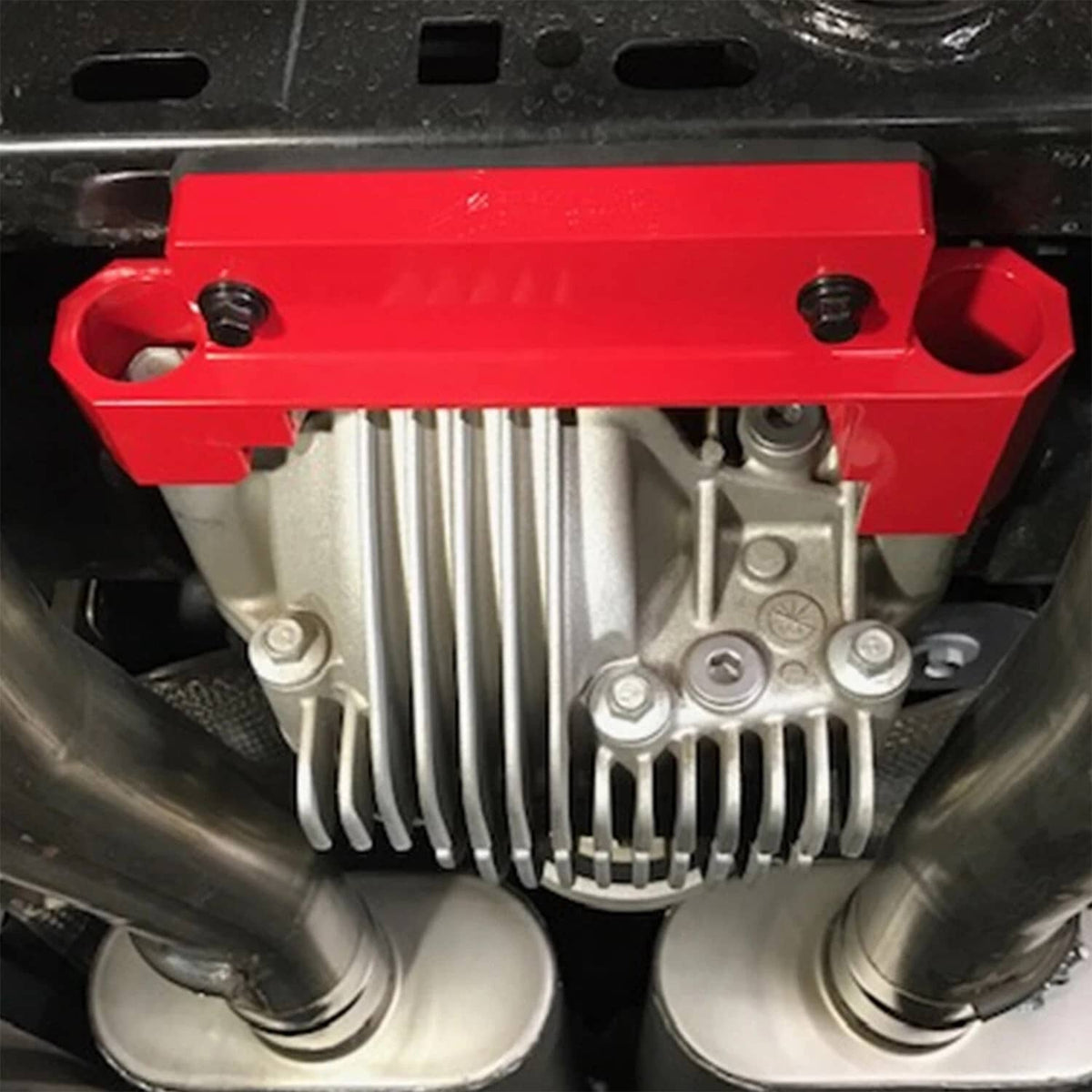 Solid Spare Fit 2015-2023 Dodge Diff Brace Anodized Red SRT Hellcat Scat Redeye Differential