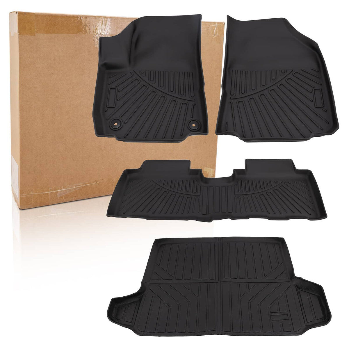 Solidspare Front + Rear Floor Mats w/ Cargo Liner for 2018-2024 Chevrolet Equinox Full Set