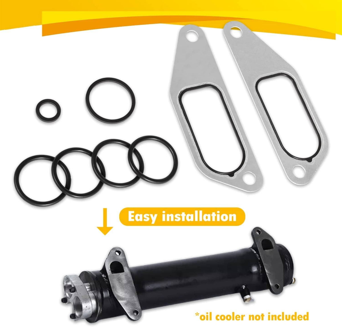 Solid Spare 431327 Oil Cooler Mounting Kit Gasket O-Rings for DT466 DT360 Engine #675513C1