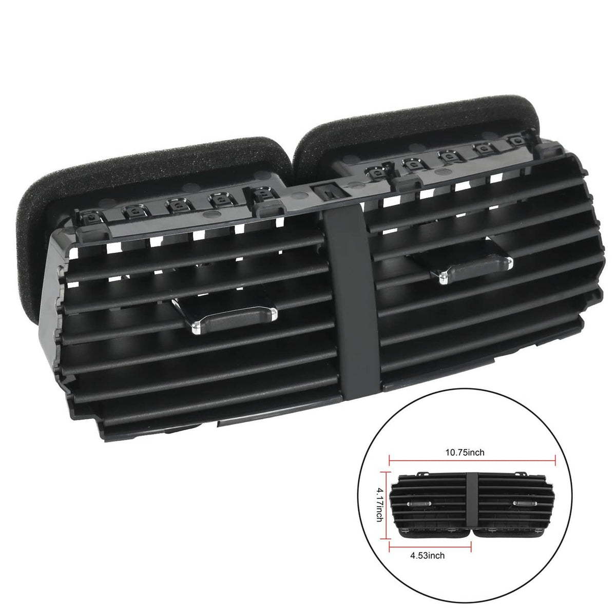 Solidspare Black Dual Center Dash Air Vent FB5Z-19893-AD For 2016-2019 Ford Explorer