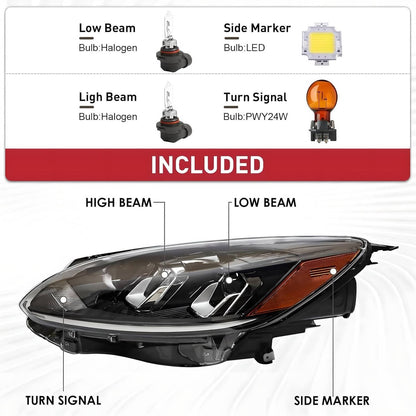 Solidspare Left Driver Side Halogen Headlight Assy w/Bulb For Ford Escape 2020 2021 2022