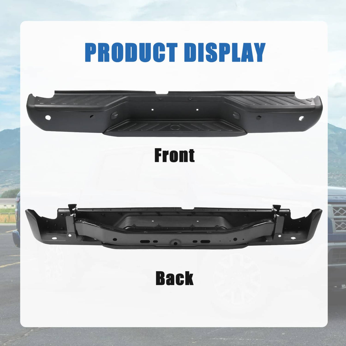 Solidspare Rear Steel Step Bumper Assembly W/ Sensor Holes For 2013-2021 Nissan Frontier