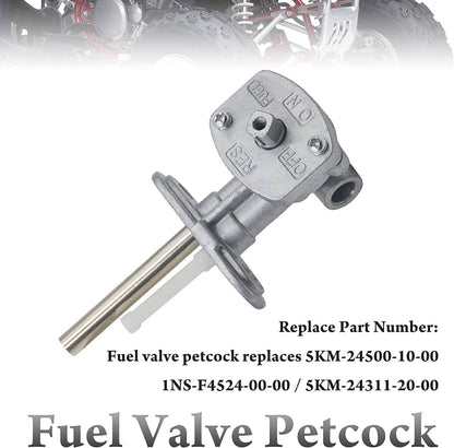 Solidspare Fuel Valve Petcock Tank Switch & Lever Screw For 2002-2008 Yamaha Grizzly YFM660