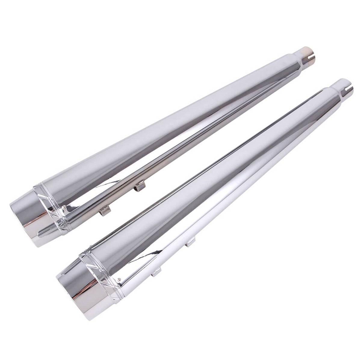 Solidspare DNA 4" Megaphone Slips-On Mufflers Exhaust Pipes For 95-16 Harley Touring Chrome