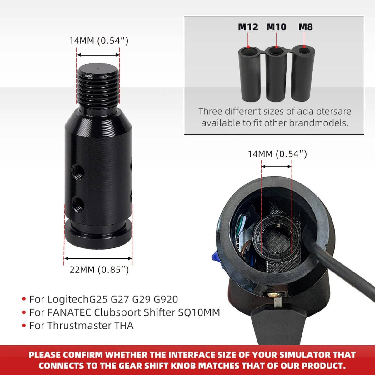 Solid Spare Gear Shift Knob for Scania Truck ATS ETS H-Shifter for Logitech G25 G27 G29