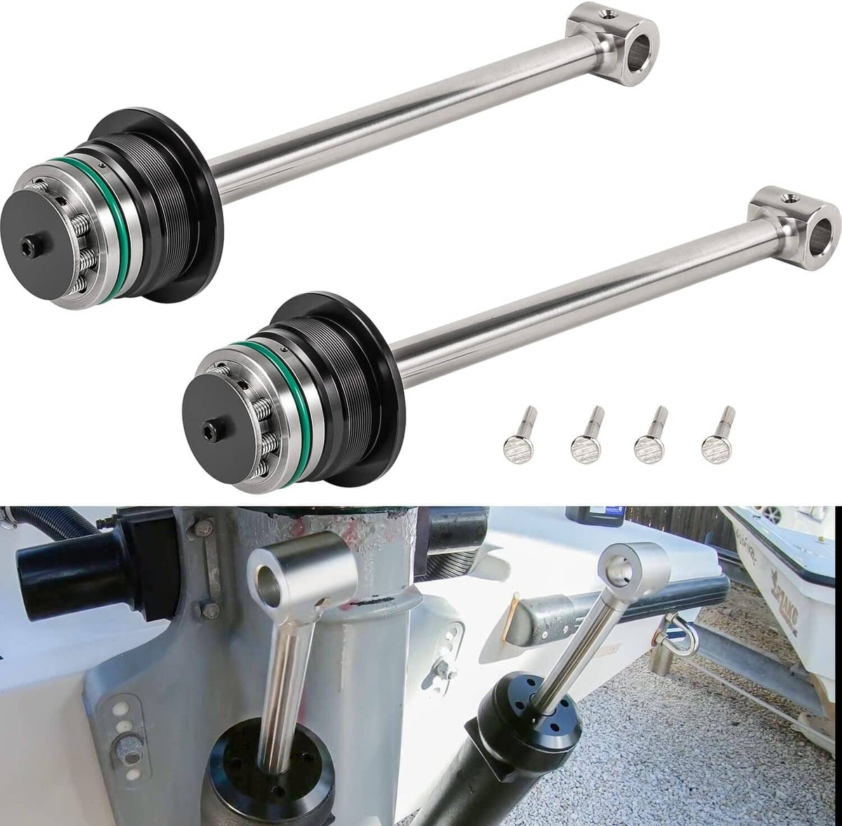 Solid Spare 2*Trim Rod Assy Kit For Mercury/Mariner Verado 200-300hp IL6 8M0118299 896157A01