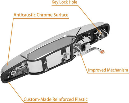 Solidspare 4X Chrome Exterior Door Handle Set For Chevy Tahoe GMC Yukon Sierra Denali 07-13