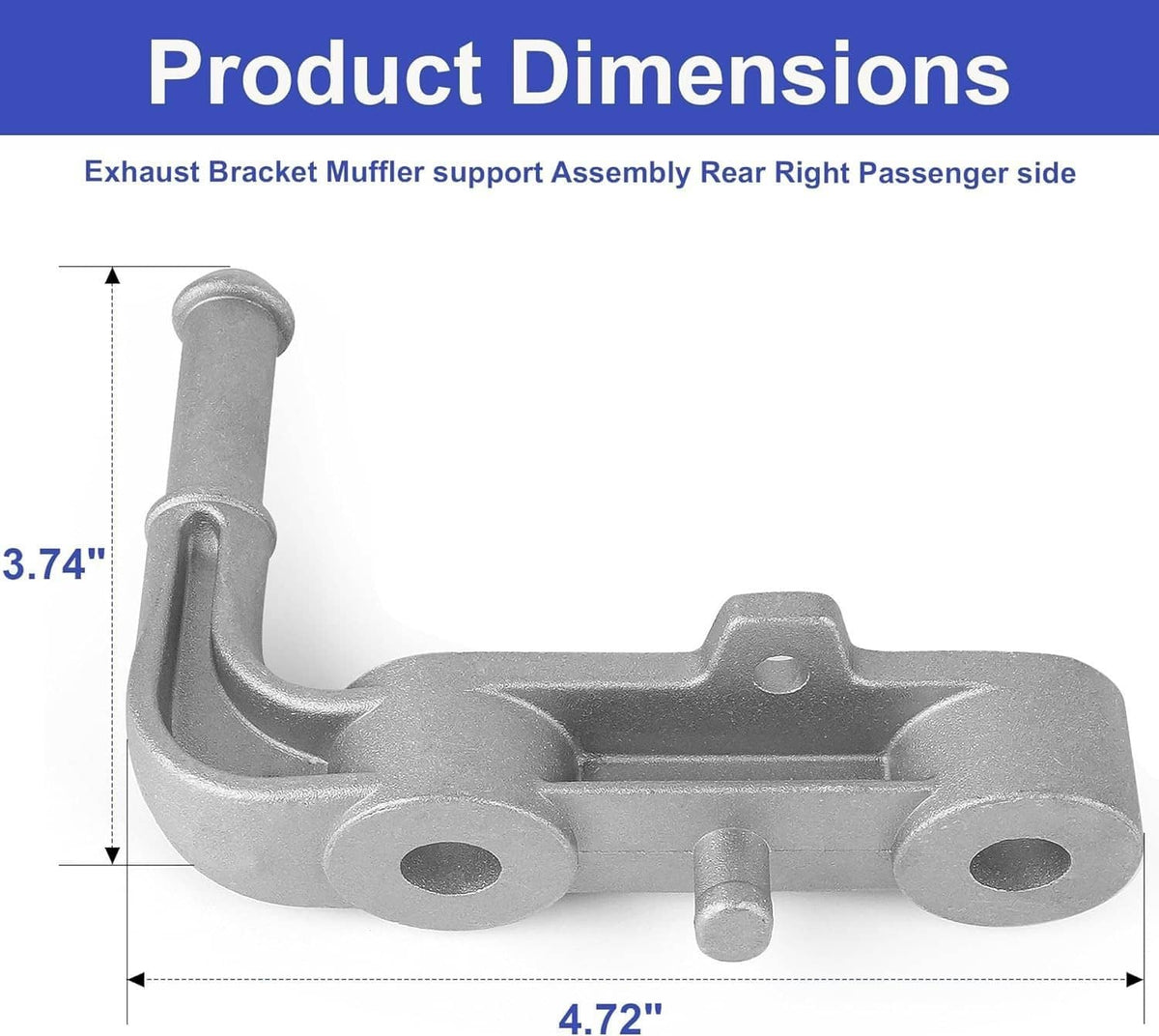 Solidspare Rear Right Exhaust Components-Tailpipe Bracket For 2019-2025 Ram 1500 68395841AA