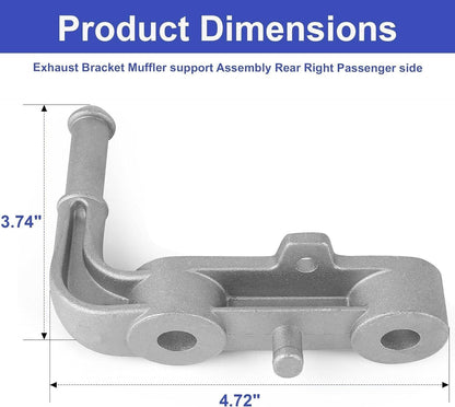 Solidspare Rear Right Exhaust Components-Tailpipe Bracket For 2019-2025 Ram 1500 68395841AA