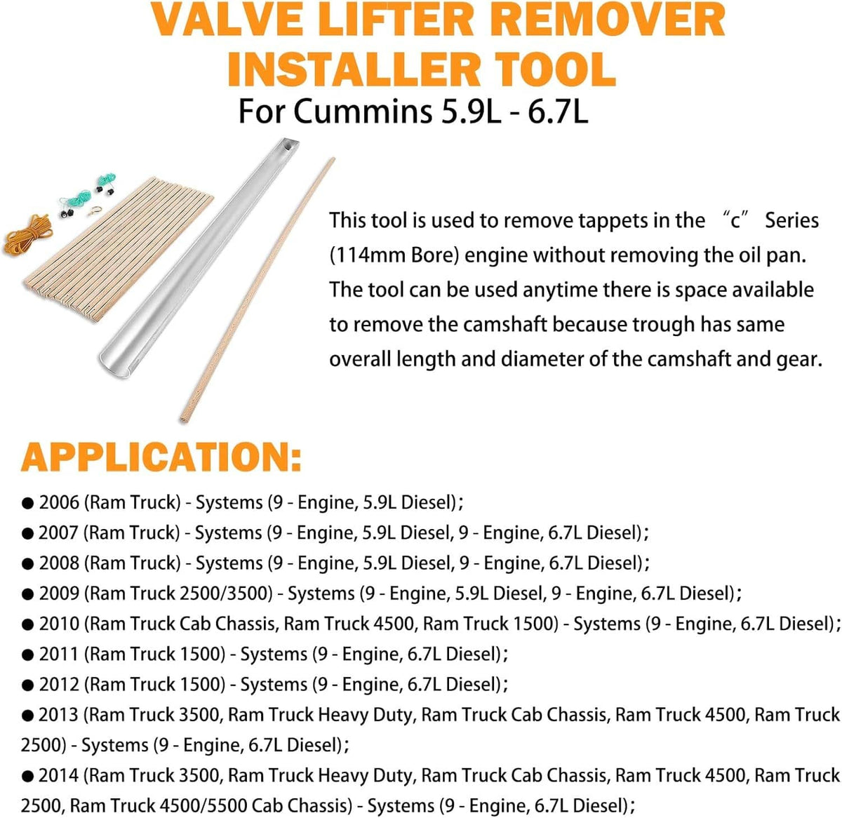 Solidspare 8502A 8502 3822513 Valve Lifter Remover & Installer Tool For Cummins 5.9L - 6.7L