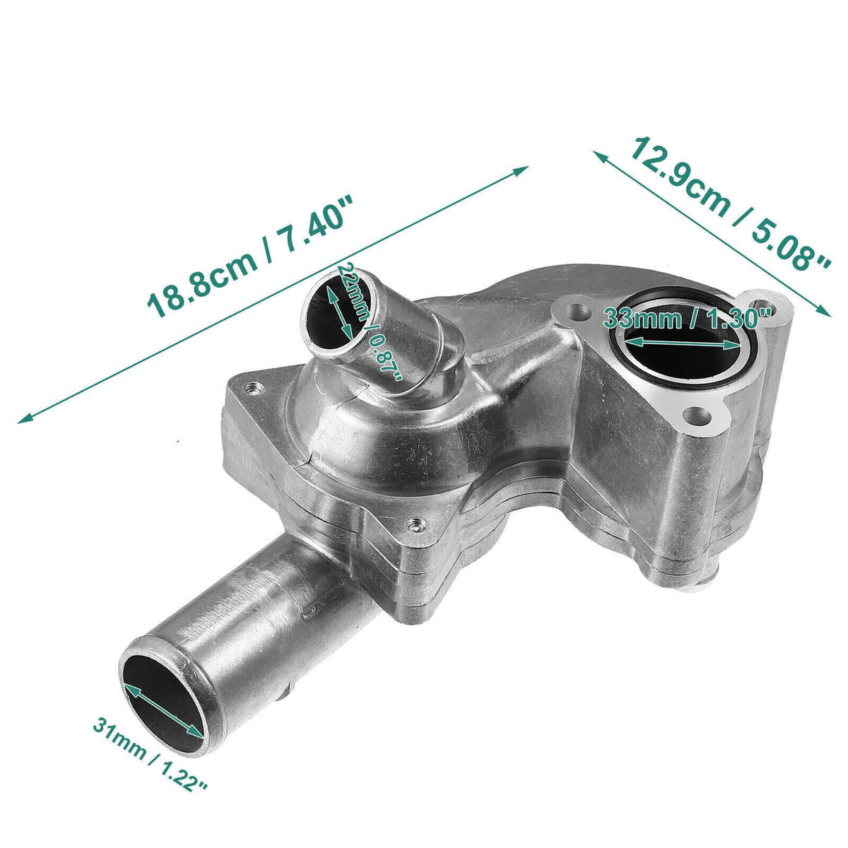 Solidspare Aluminum Alloy Thermostat Housing for 2005-2010 Ford Mustang 4.0L 5R3Z8592BA New