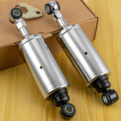 Solidspare Set Rear Shocks Absorbers Adjustable Height For Harley Softail Custom FXST 89-99