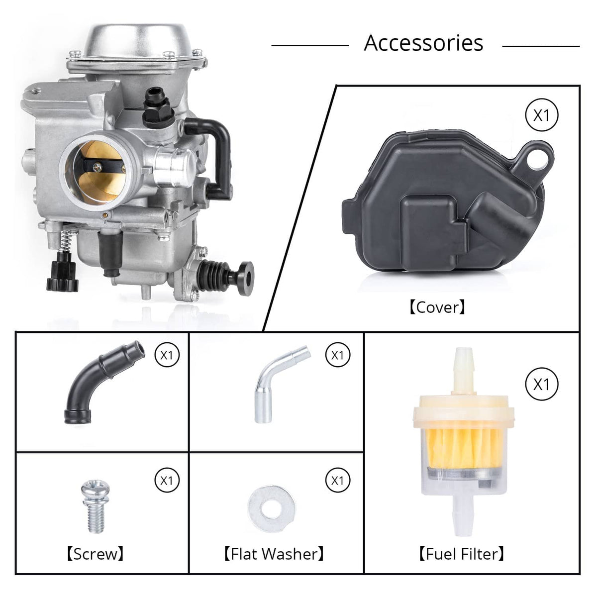 Solidspare Carburetor for Honda Rancher TRX 350 FE FM TE TM 2000-2006 2001 2002 ATV Carb