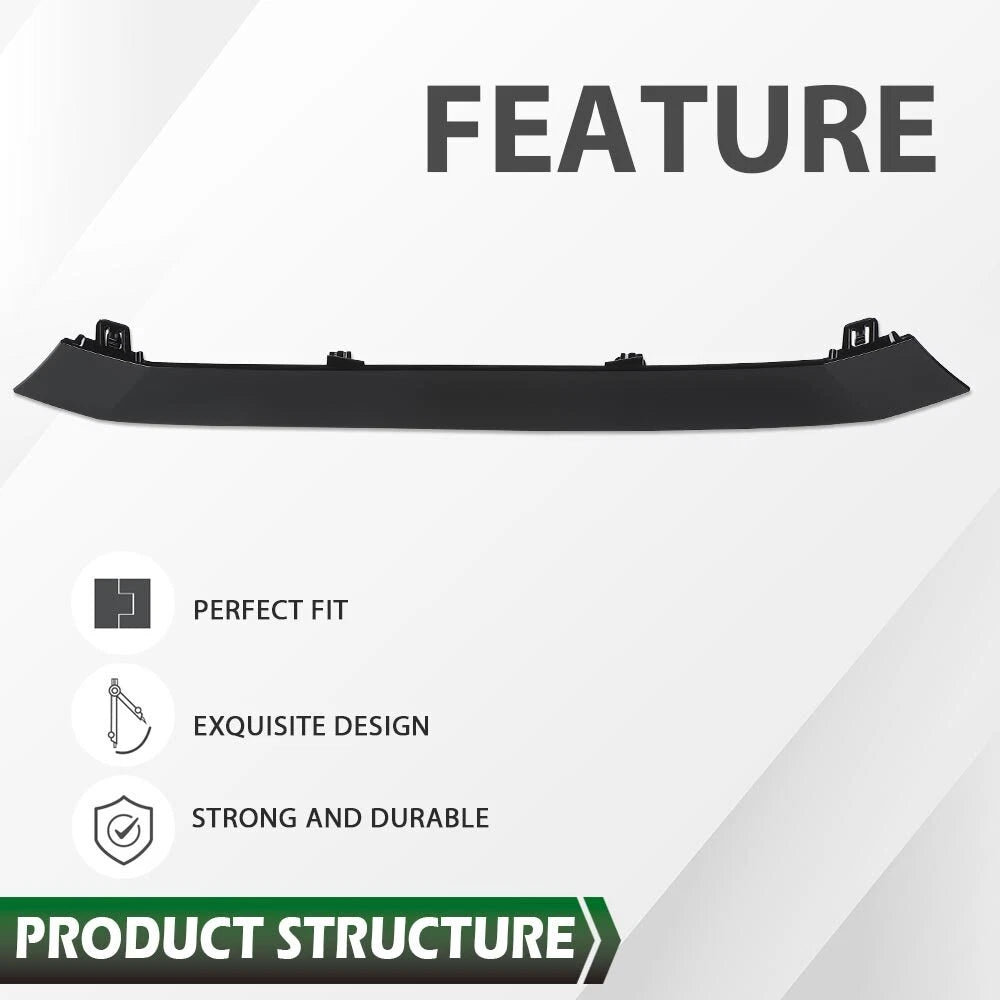 Front Bumper Upper Glossy Black Grille Trim For 2020-2022 Toyota Corolla SE XSE