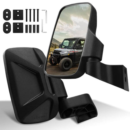 Solidspare Pair UTV Side View Mirrors Door Mounted for Polaris Ranger 1000 Crew XP SP 570