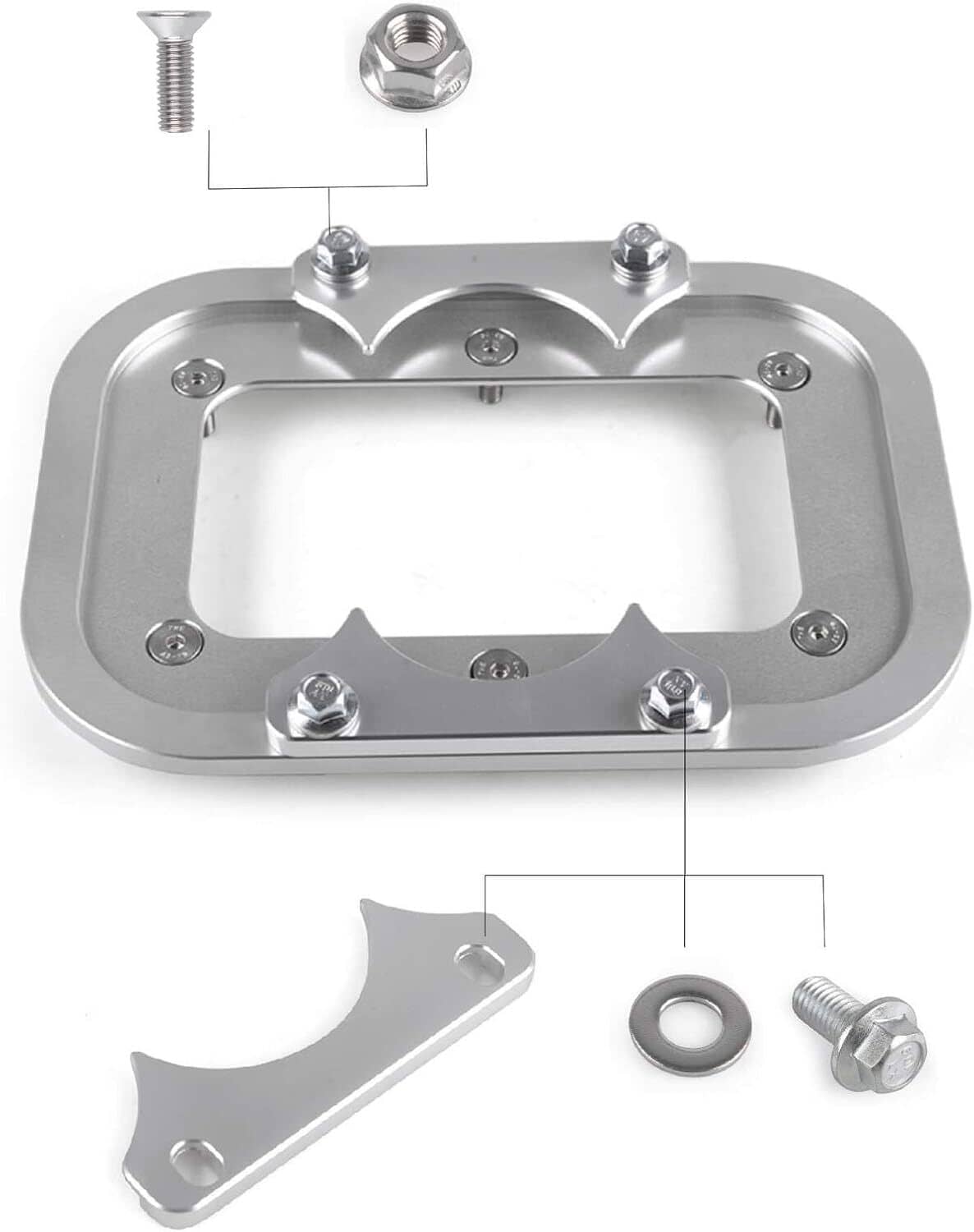 Solidspare Billet Aluminum Battery Relocation Tray Hold Down Mount For Optima Battery 34/78
