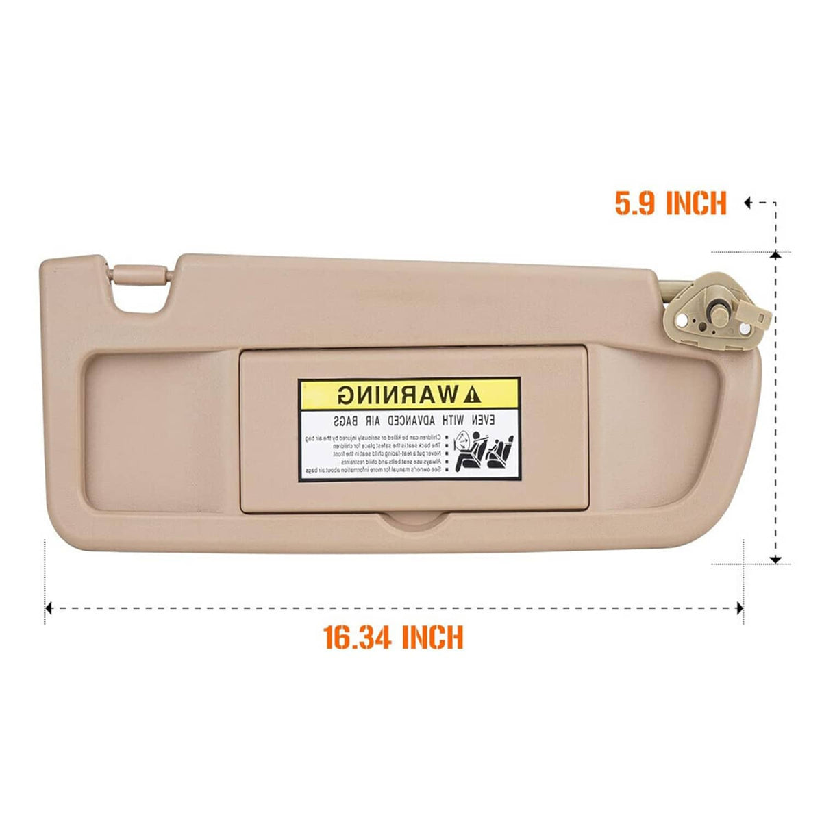 Solidspare 1Set Beige Sun Visor Left & Right Visor Kit For 2006-2011 Honda Civic Visors
