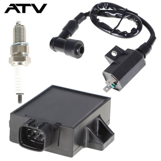 Solidspare Generic Ignition Coil Spark Plug CDI For Kawasaki Bayou 220 KLF220A 250 KLF250A
