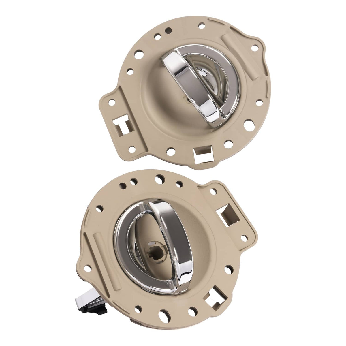 Solid Spare For Jeep Commander 2006-2010 Silvery & Tan Inside Inner Door Handle Chrome