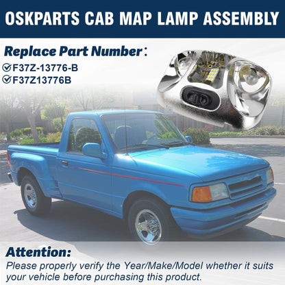 Solidspare New Interior Dome Cab Lamp Light Compatible For 1994-1998 Ford Ranger Splash