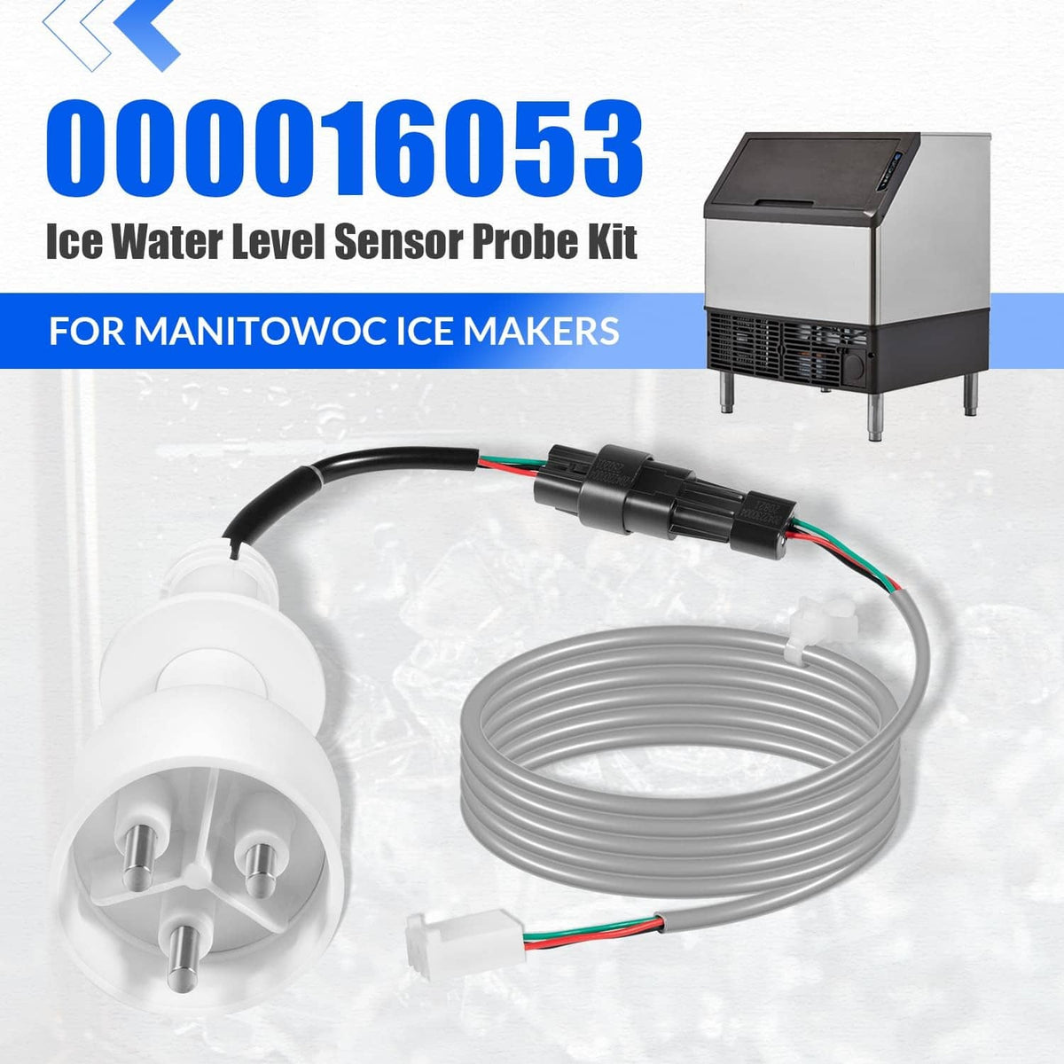 Solidspare 000016053 Ice Water Level Sensor Probe Kit with Harness for Manitowoc Ice Maker