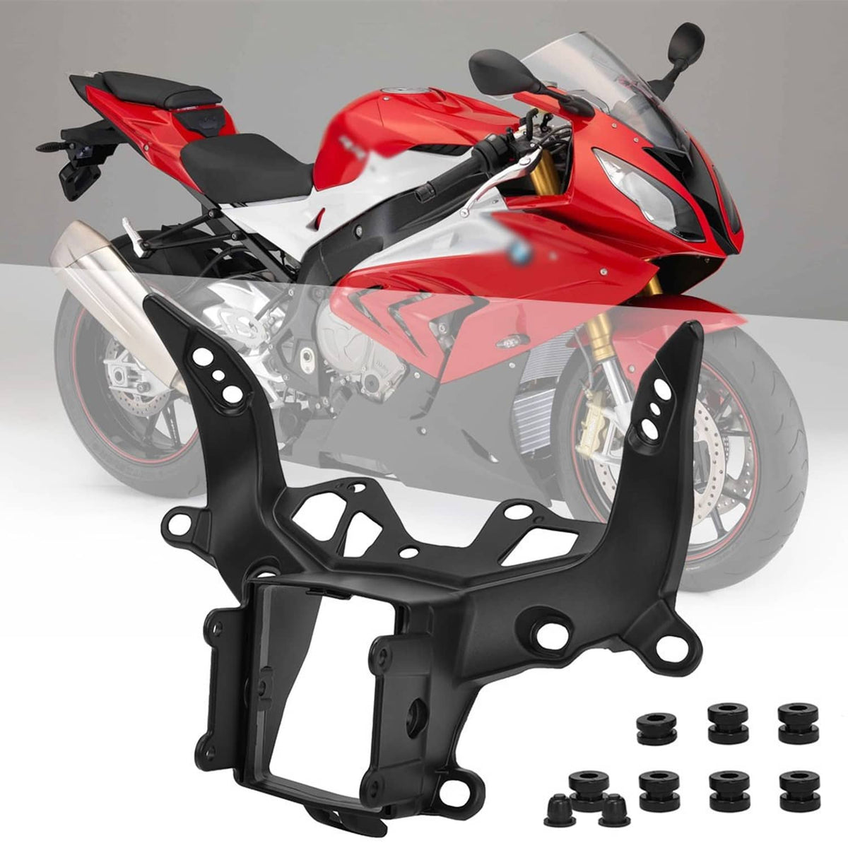Solidspare Motorcycle Front Headlight Upper Fairing Stay Bracket For BMW S1000RR 2009-2018