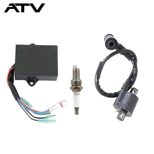 Solidspare New Ignition Coil CDI Spark Plug For Yamaha Badger Grizzly Raptor YFM 80