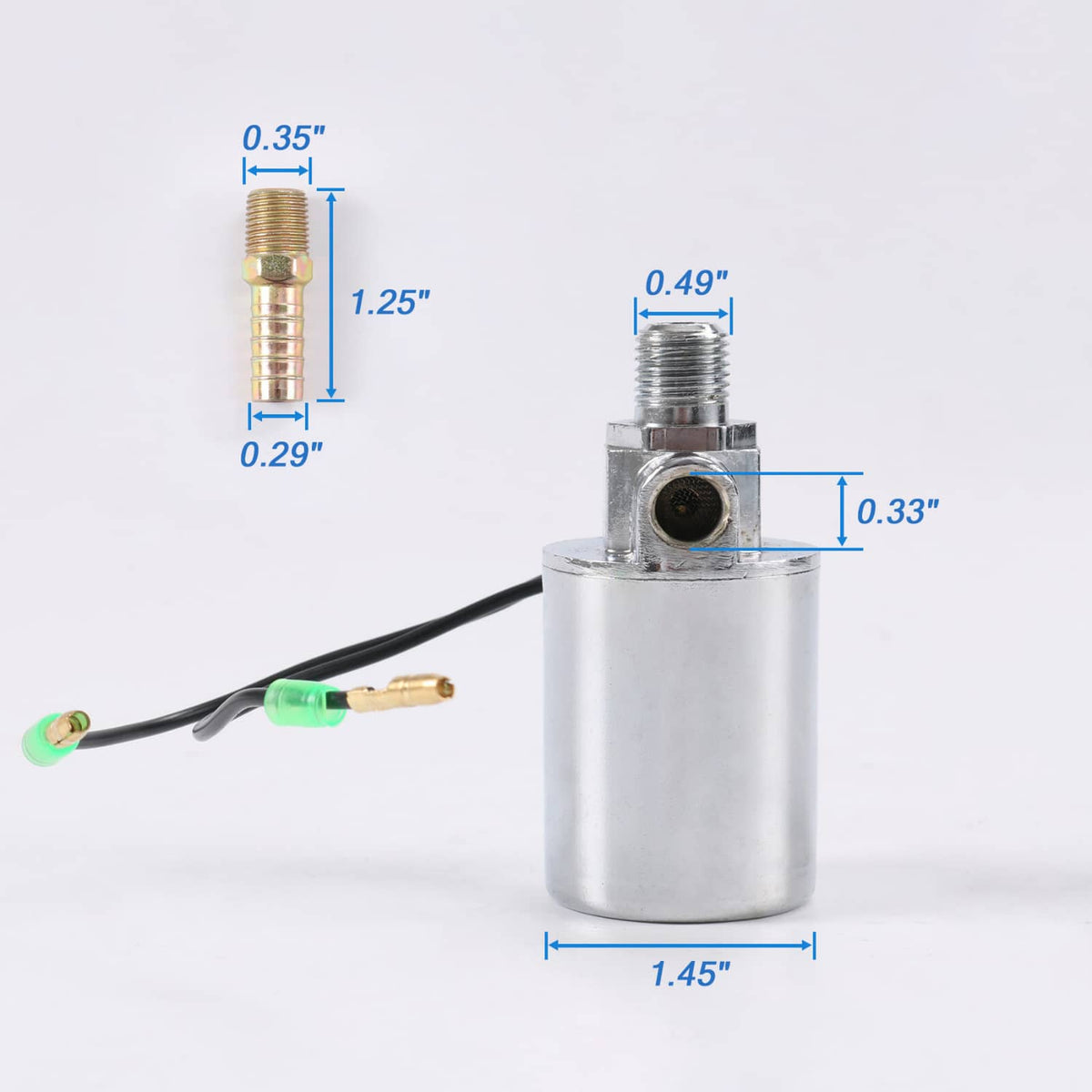Solidspare Air Horn Air Valve 1/4" 12V/24V Train Electric Solenoid Valve Duty Heavy