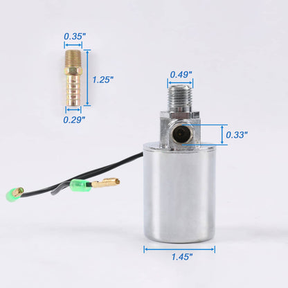Solidspare Air Horn Air Valve 1/4" 12V/24V Train Electric Solenoid Valve Duty Heavy
