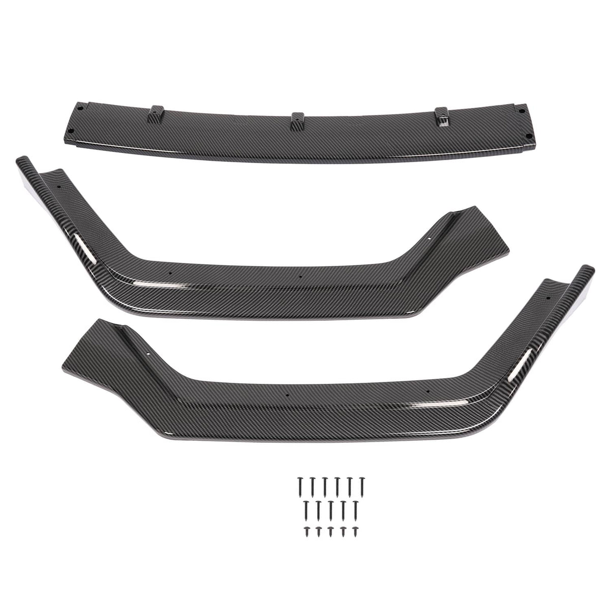 Solid Spare For Infiniti Q50 Sport 2018-2023 Carbon Fiber Front Bumper Lip Spoiler Splitter
