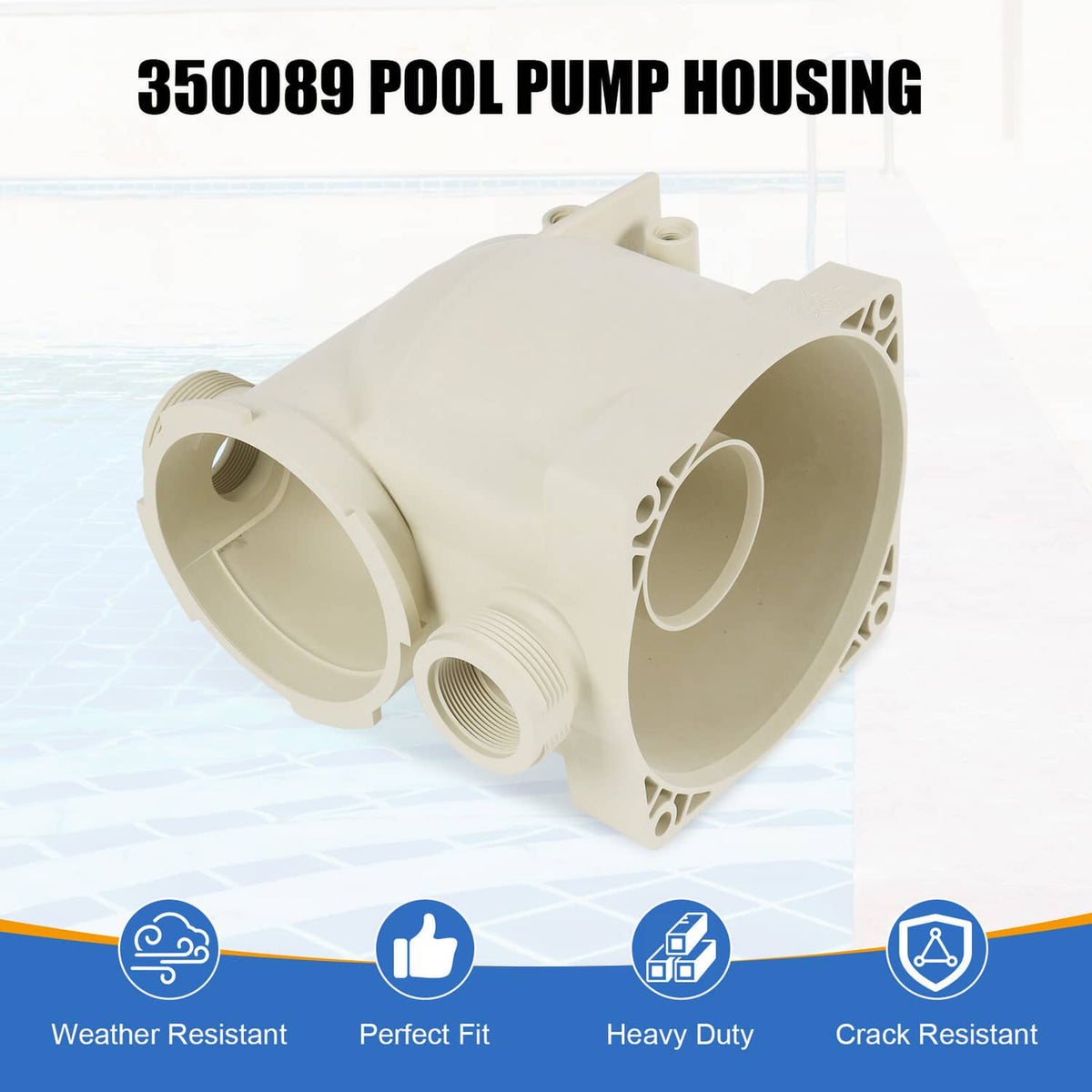 Solidspare 350089 350090 350091 Volute Fit Pentair SuperFlo Inground Pool&Spa Pump