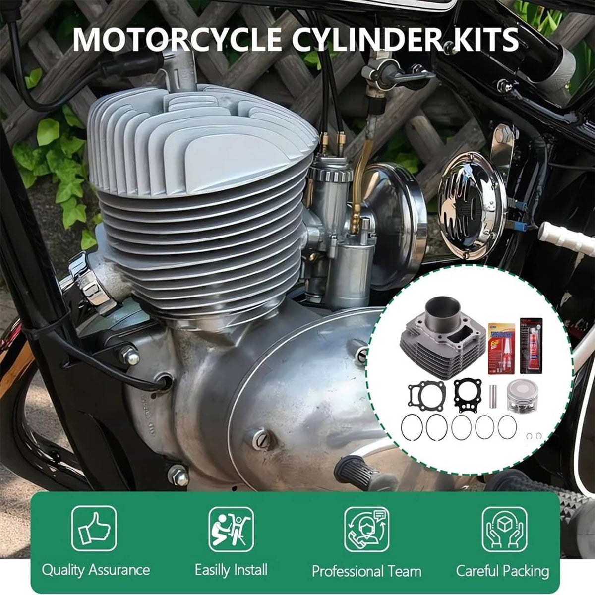 Solidspare Cylinder Piston Gaskets Top End Rebuild Kit For 2000-2006 Honda Rancher TRX350